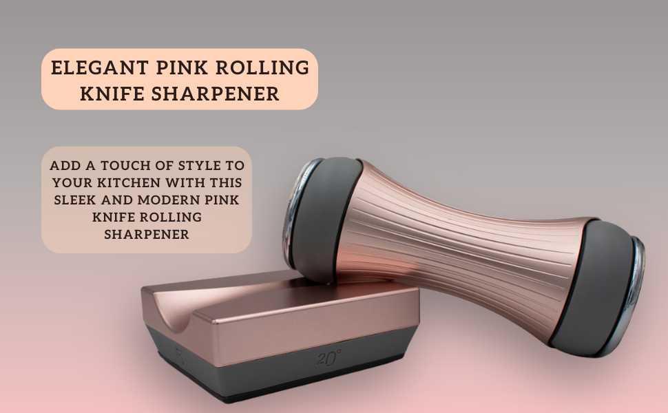 McEnjoys knife sharpener with non-slip base and precision angle guide